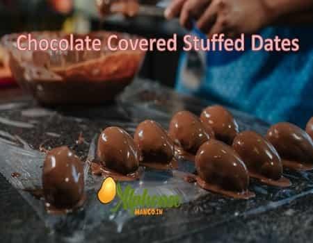 Chocolate Covered Stuffed Dates - AlphonsoMango.in