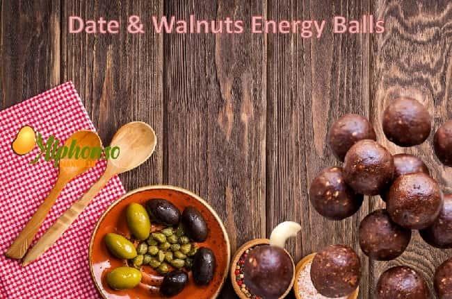 Dates and Walnut Energy balls 