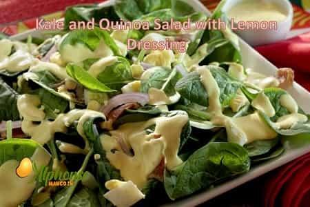 Kale and Quinoa Salad with Lemon Dressing - AlphonsoMango.in